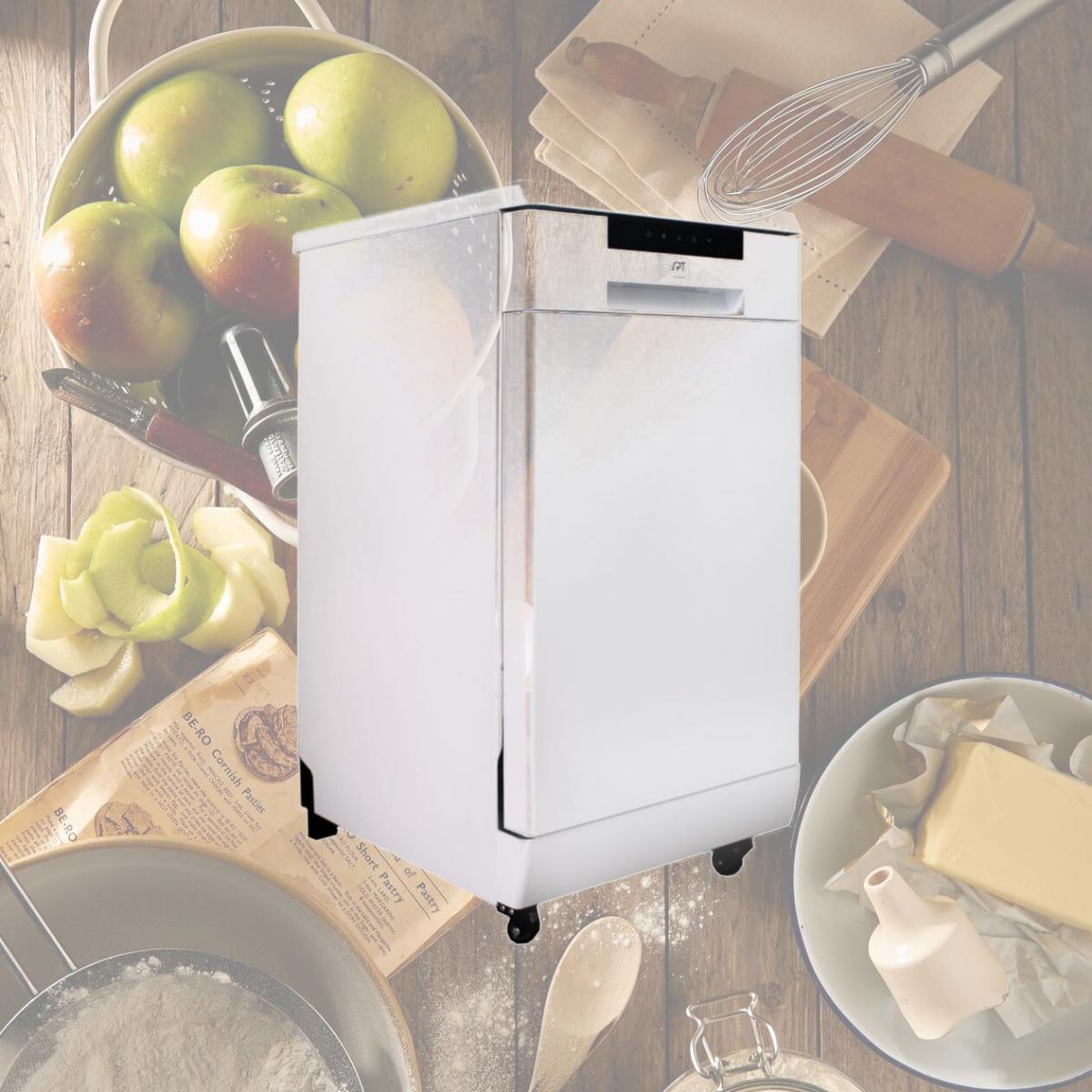 Picture of Sunpentown SD-9263WA 18 in. Energy Star Portable Dishwasher, White