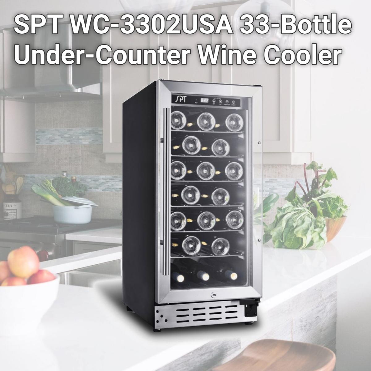 Picture of SPT WC-3302USA 33-Bottle Under-Counter Wine Cooler