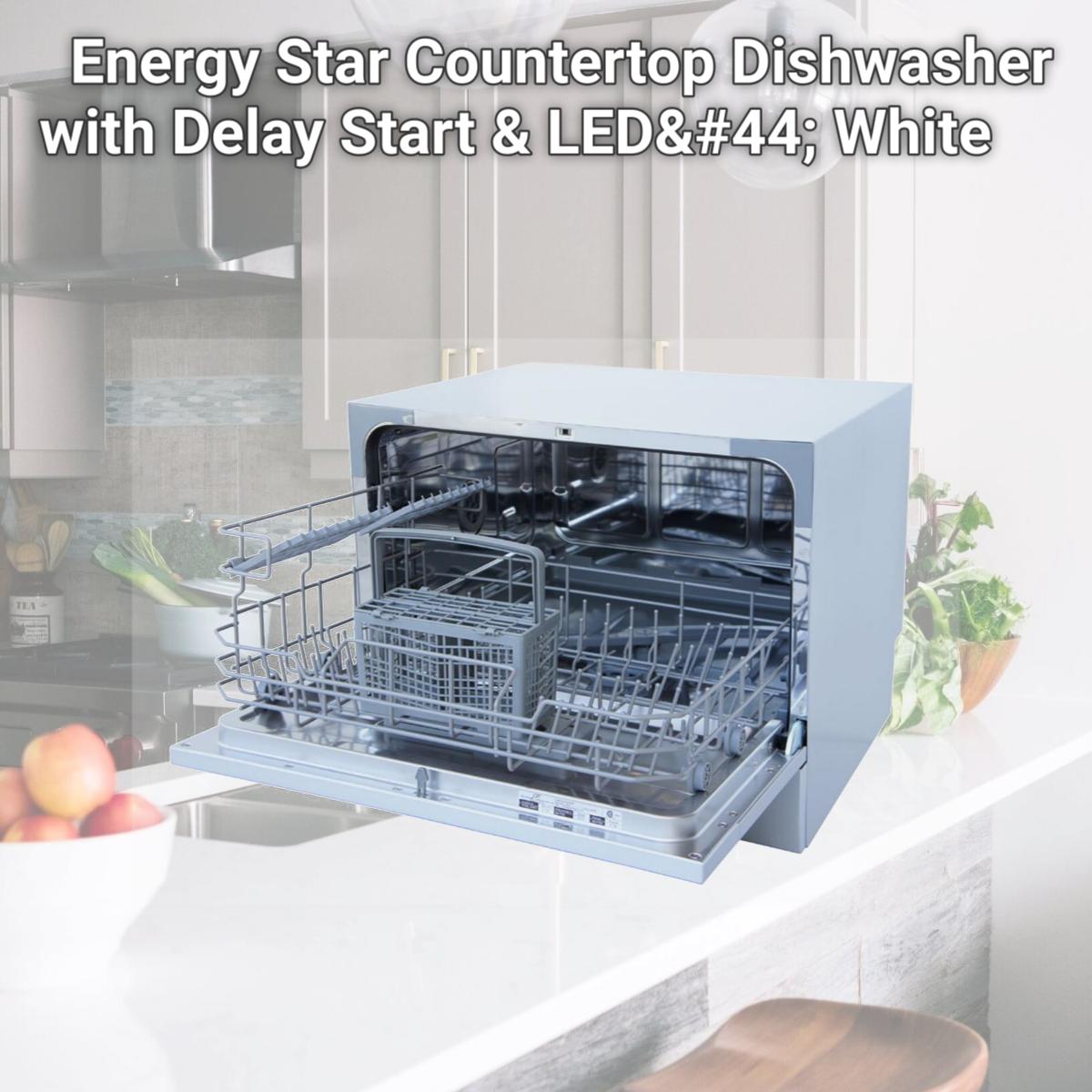 Picture of Sunpentown SD-2224DWA Energy Star Countertop Dishwasher with Delay Start & LED, White