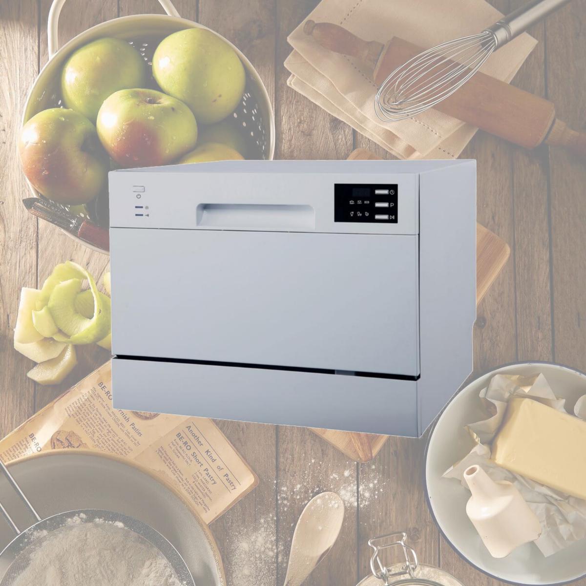Picture of Sunpentown SD-2225DSA Energy Star Countertop Dishwasher with Delay Start & LED, Silver