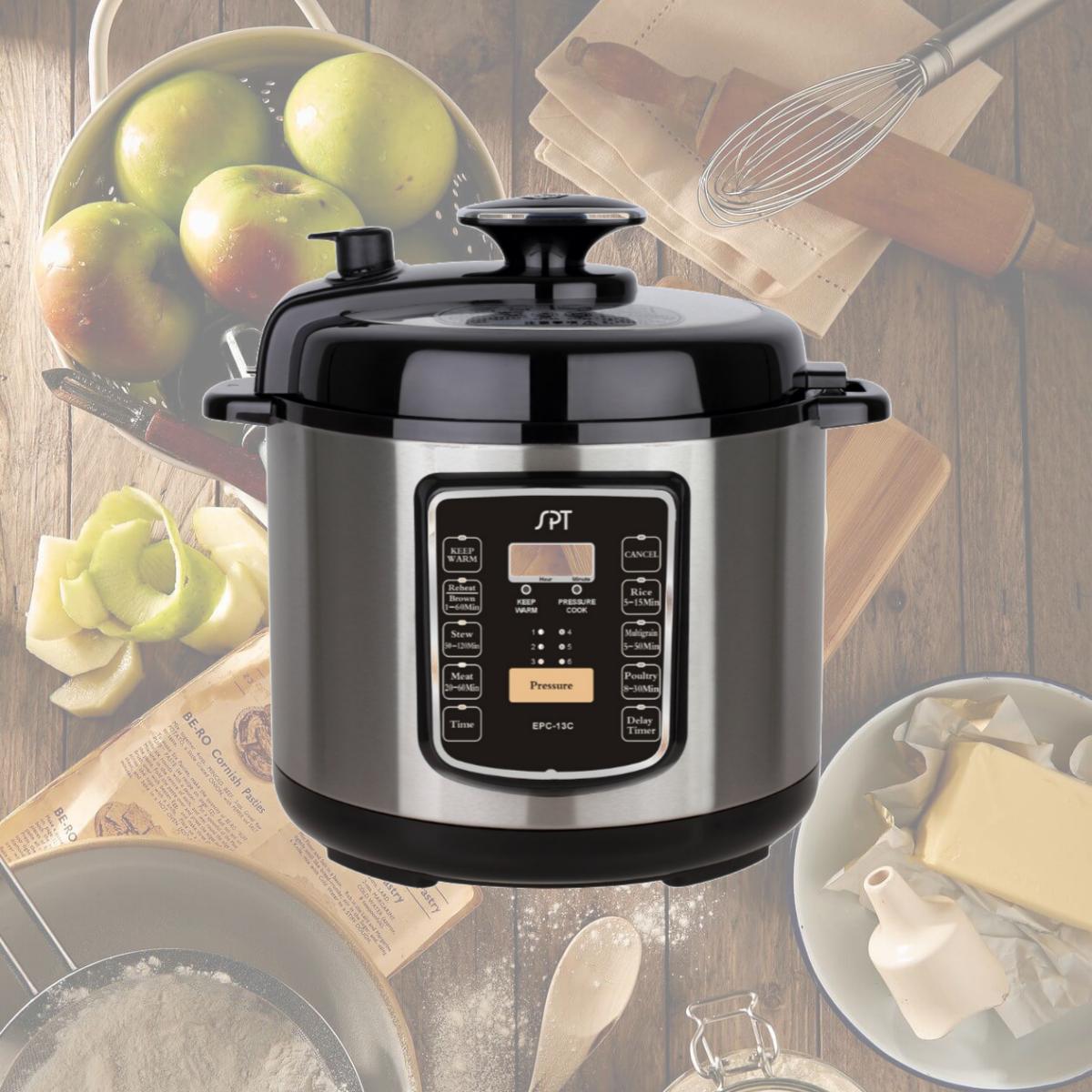 Picture of SPT EPC-13CA 6.5 qt. Electric Stainless Steel Pressure Cooker with Quick Release