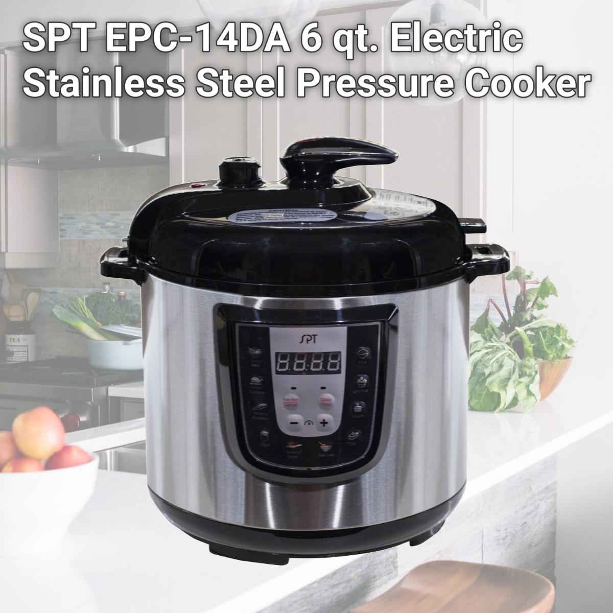 Picture of SPT EPC-14DA 6 qt. Electric Stainless Steel Pressure Cooker