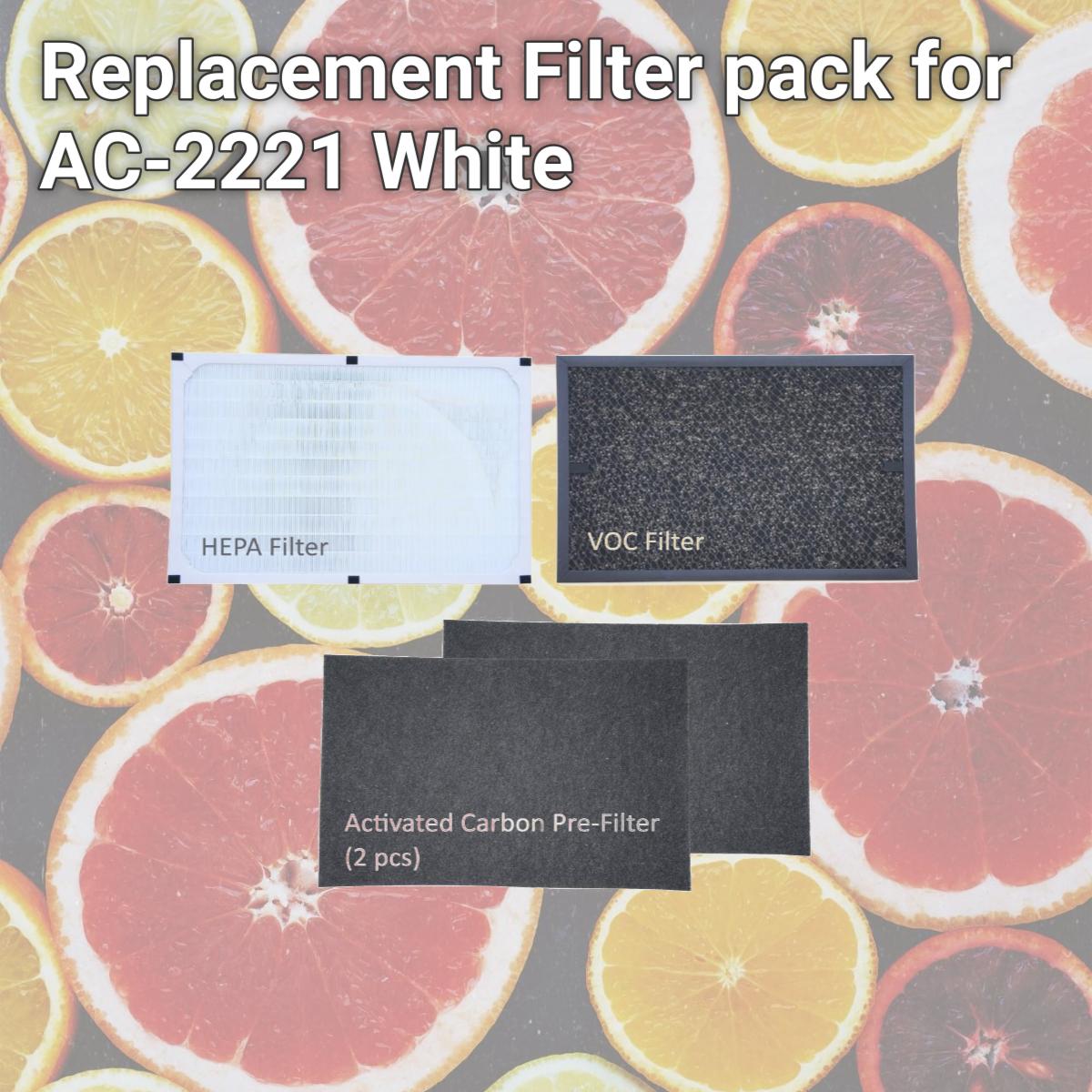 Picture of SPT 2221-FILTERA Replacement Filter pack for AC-2221, White