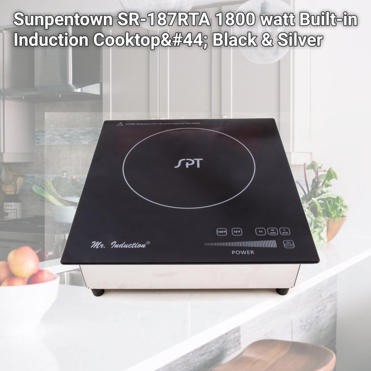 Picture of Sunpentown SR-187RTA 1800 watt Built-in Induction Cooktop, Black & Silver