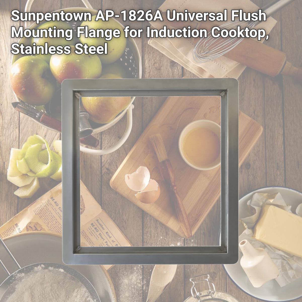 Picture of Sunpentown AP-1826A Universal Flush Mounting Flange for Induction Cooktop, Stainless Steel