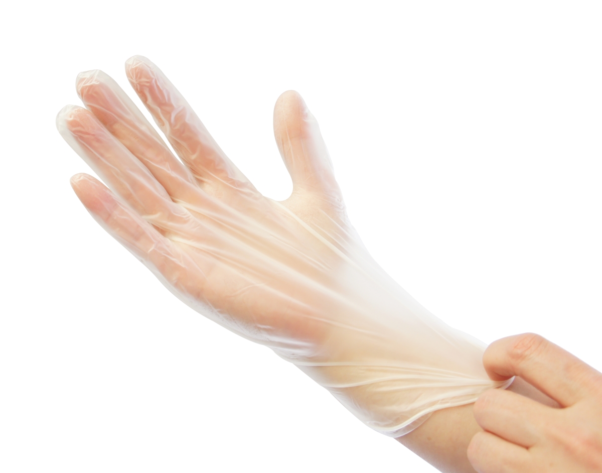 SG-V100M-10 All-Purpose Vinyl Gloves, Clear - Medium - 1000 Count - 10 per Box - Box of 100