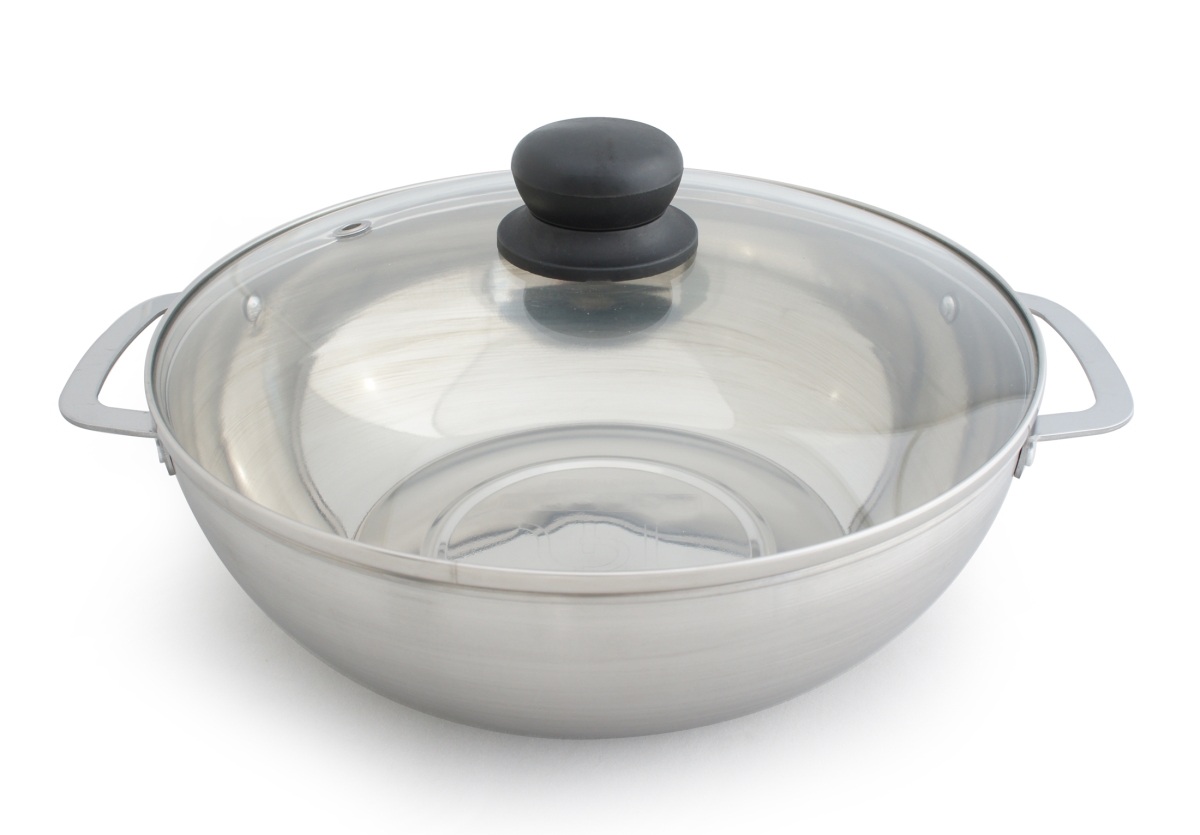 Picture of Sunpentown SR-1884SS-42BA 1650W Combination of Induction Cooktop with Control Knob & Stainless Steel Pot