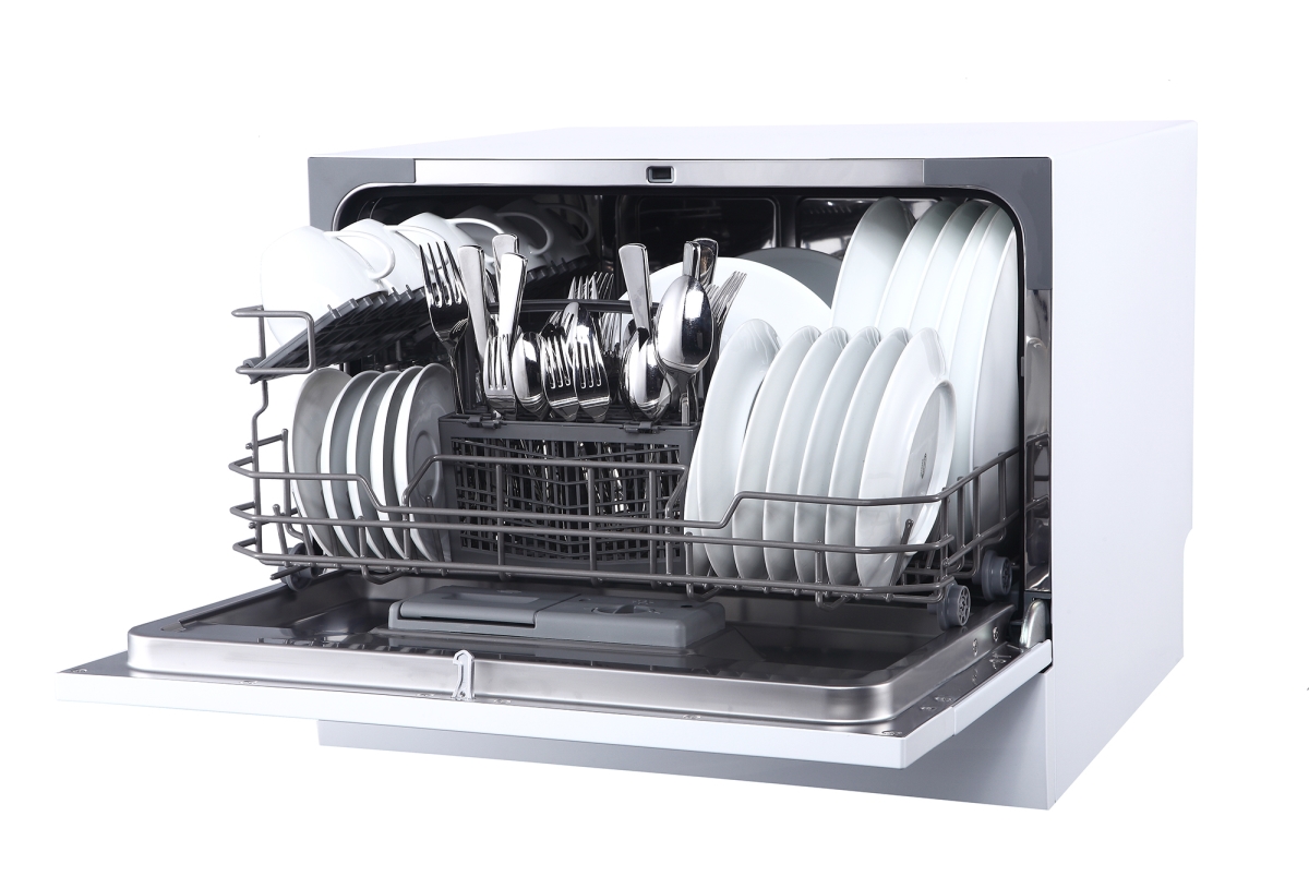 Picture of Sunpentown SD-2225DSB Countertop Dishwasher with Delay Start & LED, Silver