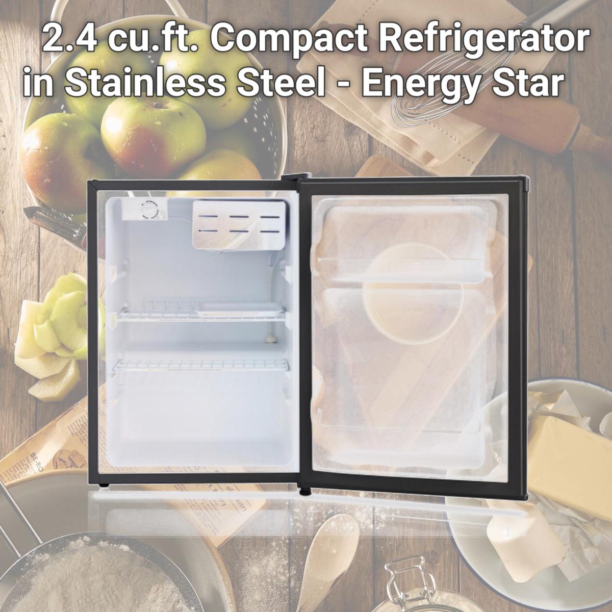 Picture of SUNPENTOWN RF-244SS 2.4 cu.ft. Compact Refrigerator in Stainless Steel - Energy Star
