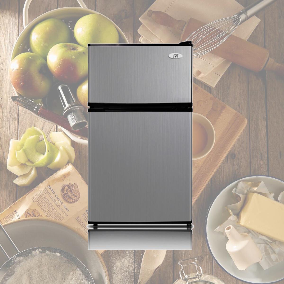 Picture of SUNPENTOWN RF-314SS 3.1 cu.ft. Double Door Refrigerator in Stainless Steel - Energy Star