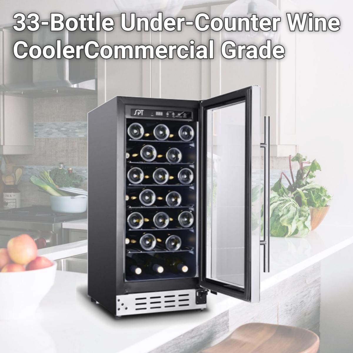 Picture of SUNPENTOWN WC-3302US 33-Bottle Under-Counter Wine CoolerCommercial Grade