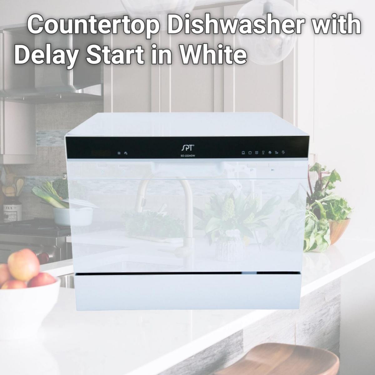 Picture of Sunpentown SD-2224DW Countertop Dishwasher with Delay Start in White