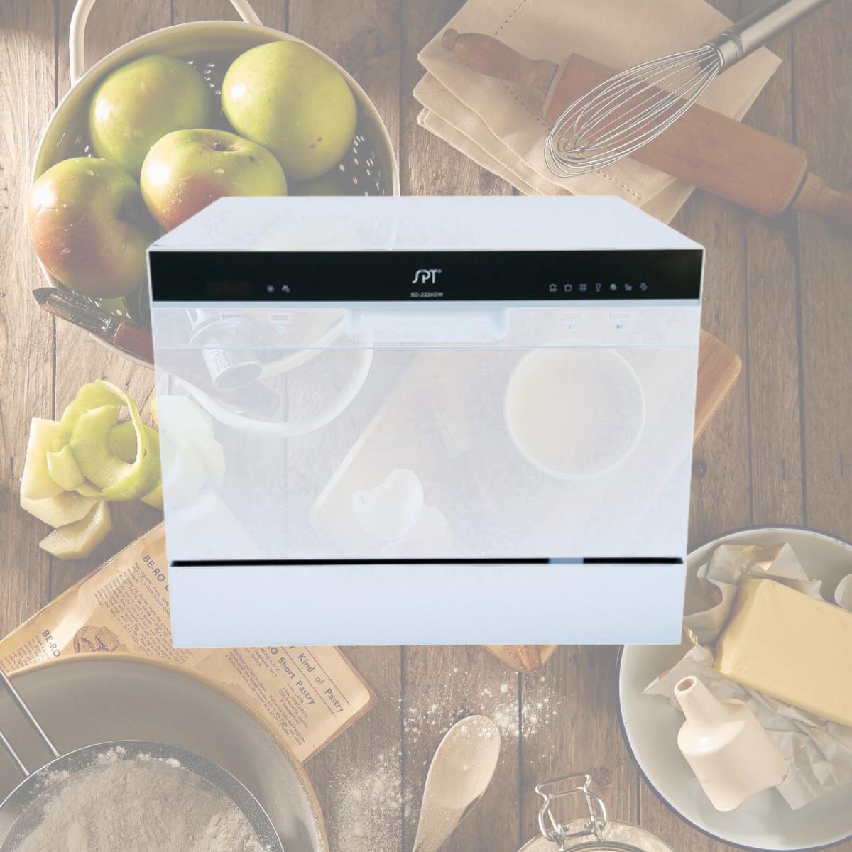 Picture of Sunpentown SD-2224DW Countertop Dishwasher with Delay Start in White