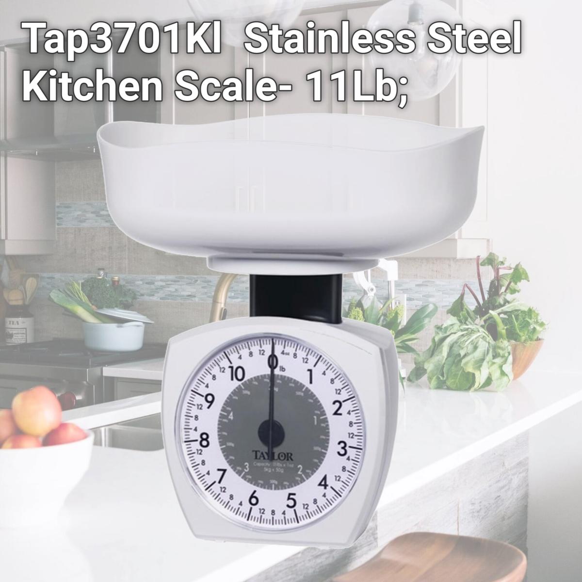 Picture of Taylor Tap3701Kl Taylor Stainless Steel Kitchen Scale- 11Lb;