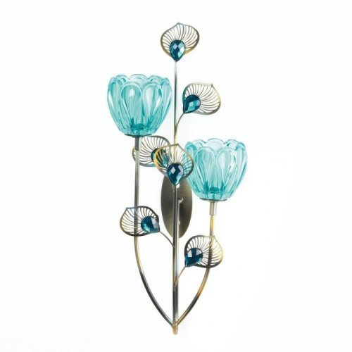10018049 Peacock Blossom Duo Cup Sconce