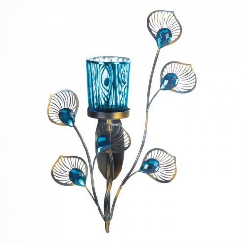 10018047 Peacock Inspired Single Sconce