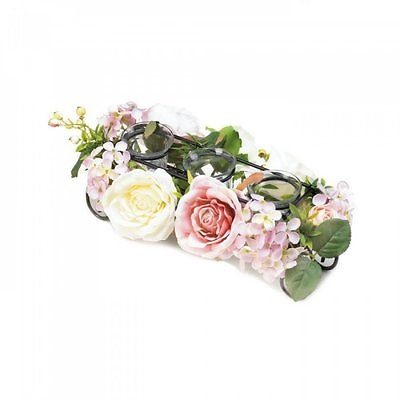 Candle Holders 10018008 Blooming Faux Floral Candleholder
