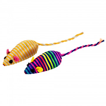 Kl18878 Striped Mice Cat Toys Set, Assorted