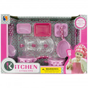 Kl18901 Kids Kitchen Play Set, 13 Piece