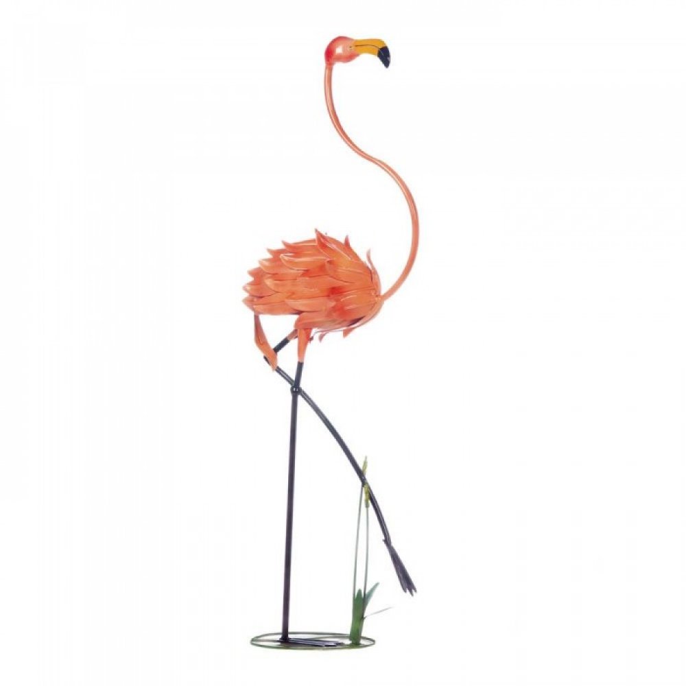 10018273 Standing Flamingo Garden Decor