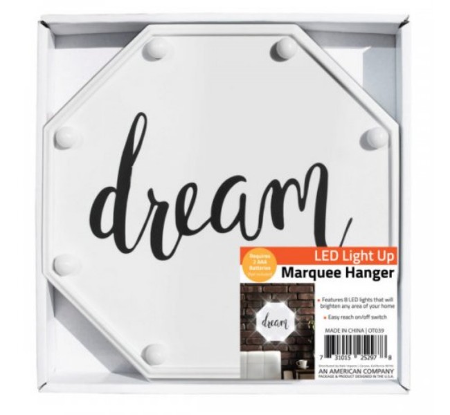 Kl20045 Dream Led Marquee Hanging Wall Sign