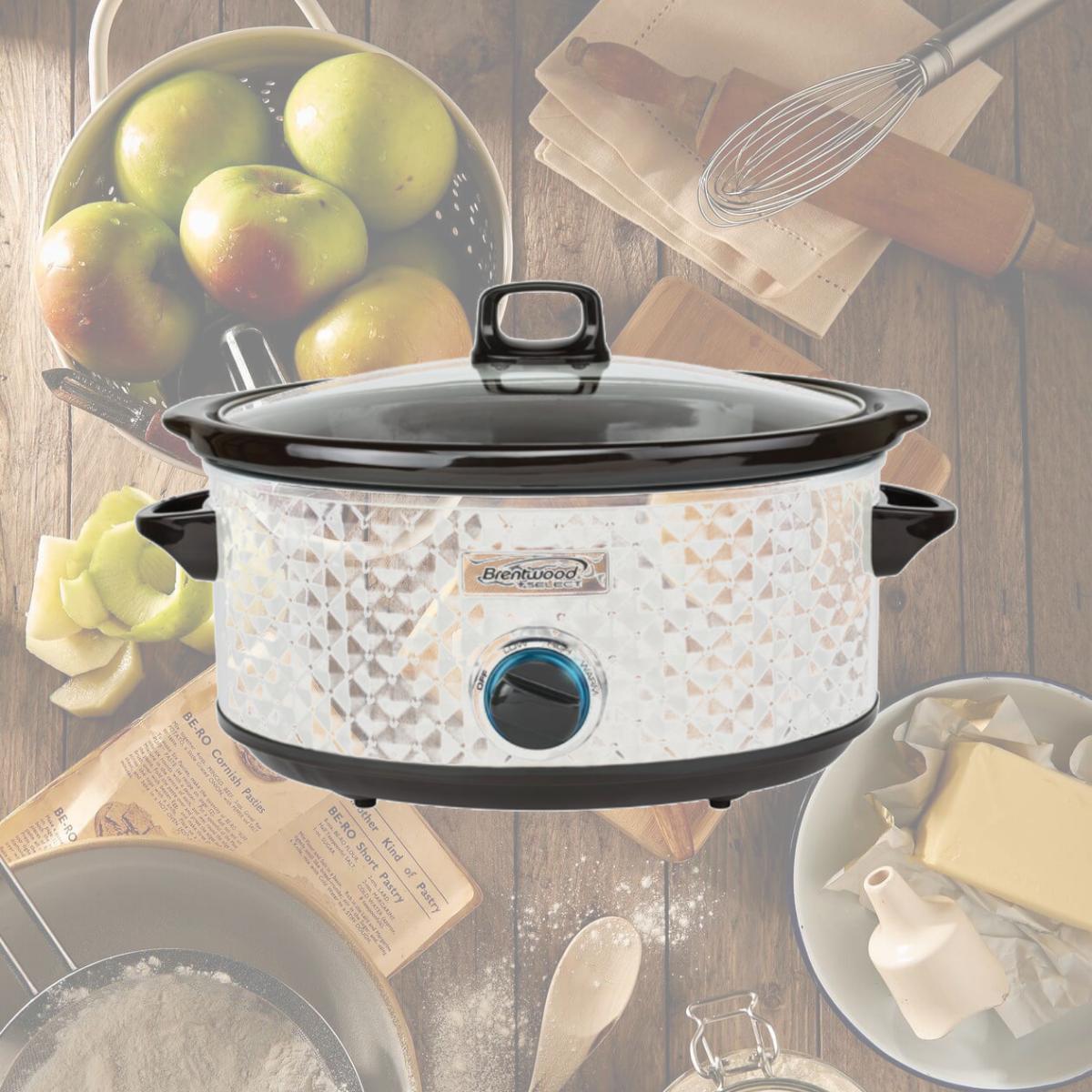 Picture of Brentwood Appliances RA50077 7 qt Slow Cooker -Pearl White