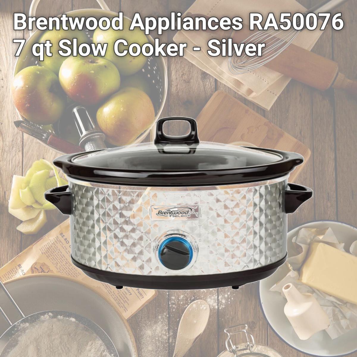Picture of Brentwood Appliances RA50076 7 qt Slow Cooker - Silver