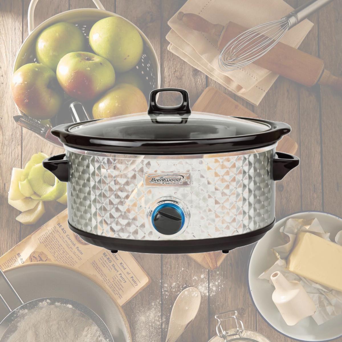 Picture of Brentwood Appliances RA50076 7 qt Slow Cooker - Silver
