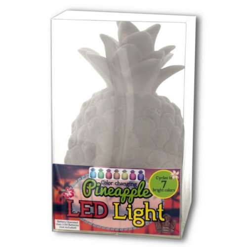 Kl21454 9 X 5 In. Dia. Color Changing Pineapple Led Light - White
