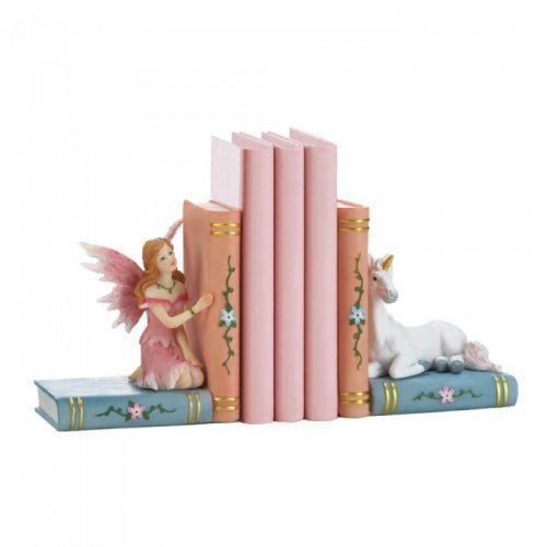 10018596 Enchanted Fairy Tale Bookends, Pink & Gold