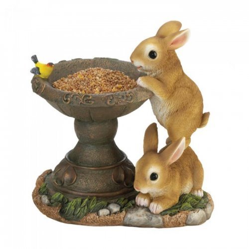 10018695 Playful Bunnies Bird Feeder