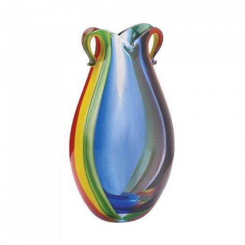 10018716 Kaleidoscope Art Glass Vase