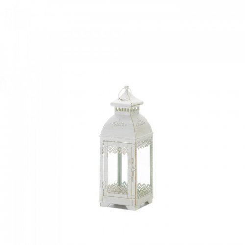 10018612 Lace Victorian Style Lantern, White