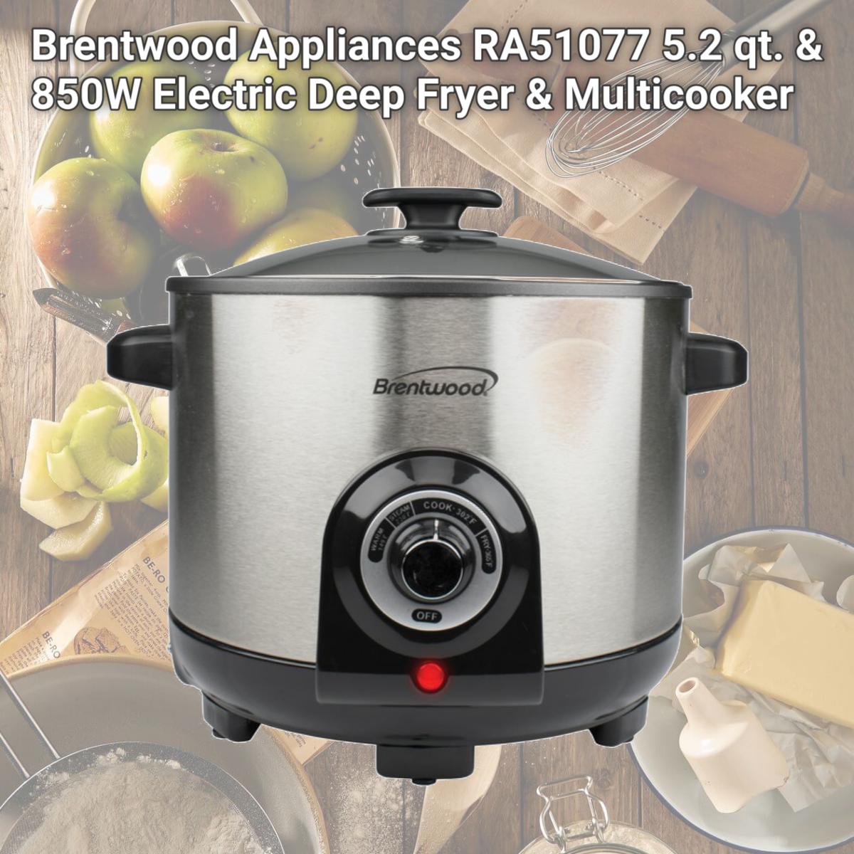 Picture of Brentwood Appliances RA51077 5.2 qt. & 850W Electric Deep Fryer & Multicooker