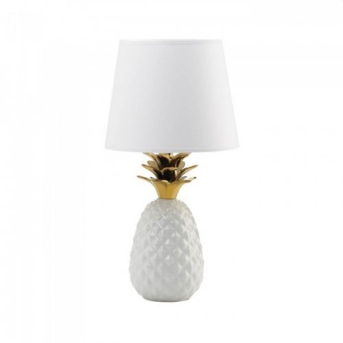 10018580 Topped Pineapple Lamp, Gold