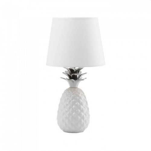 10018581 Topped Pineapple Table Lamp, Silver
