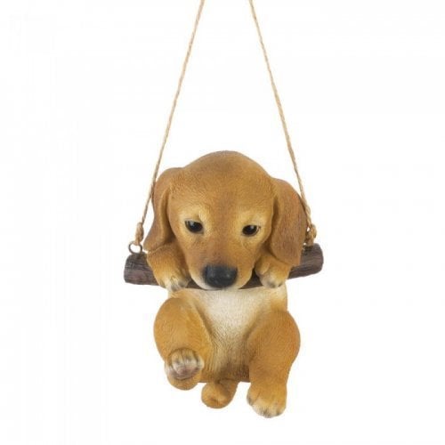 10018798 Swinging Puppy Decor Figurine Statue