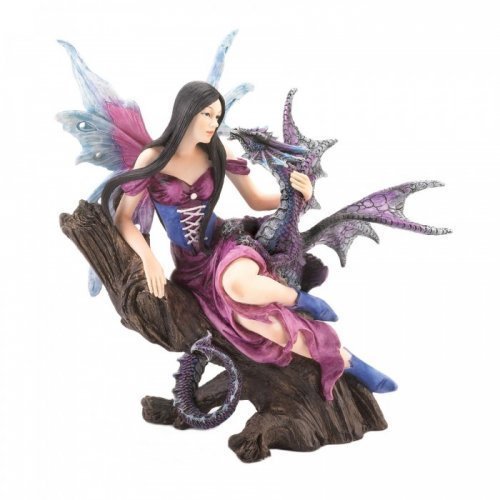 10018839 Fairy & Dragon Figurine Statue