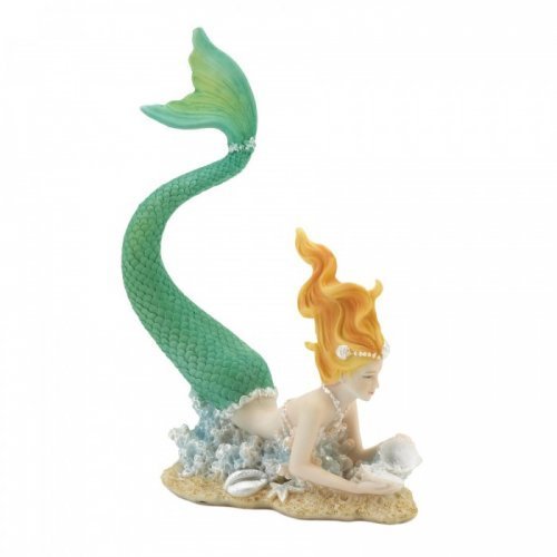 10018815 Resting Tail Up Mermaid Figurine Statue