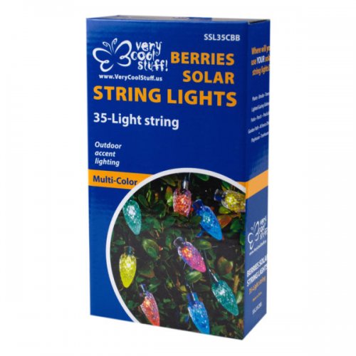 Kl22212 Balls & Berries Solar String Lights In Countertop Display