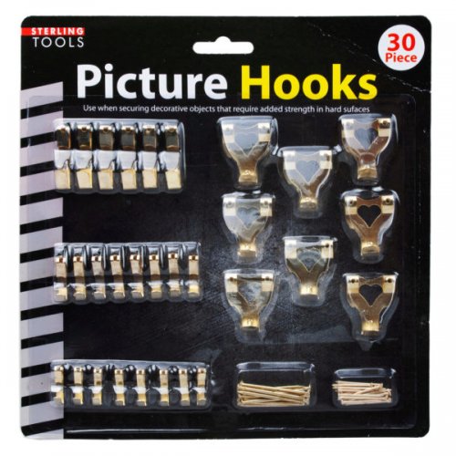 Kl22711 Picture Hanging Hooks - Pack Of 30