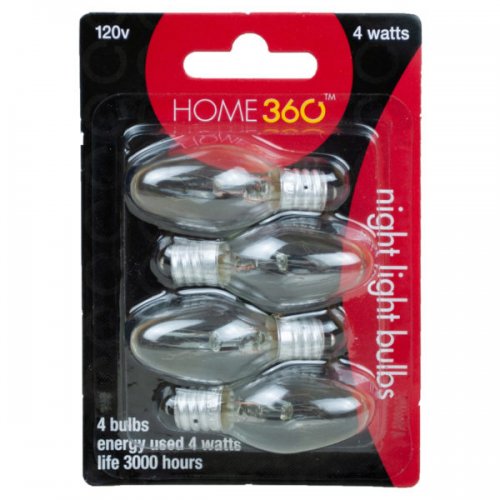 Kl23126 Night Light 4 Watt Clear Bulbs - Pack Of 4