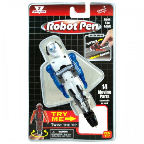 Kl23211 White Pull Back Robot Pen