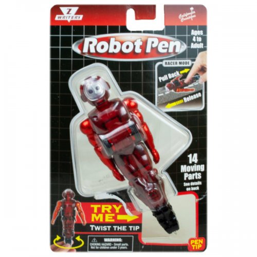 Kl23212 Red Pull Back Robot Pen