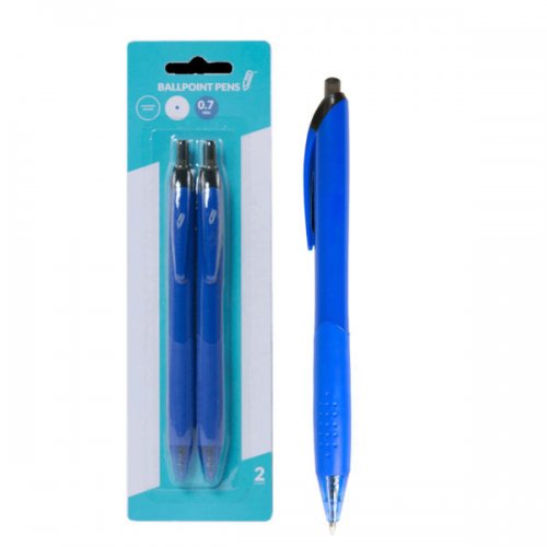 Kl22875 0.7 Mm Retractable Ballpoint Pens, Blue -pack Of 2