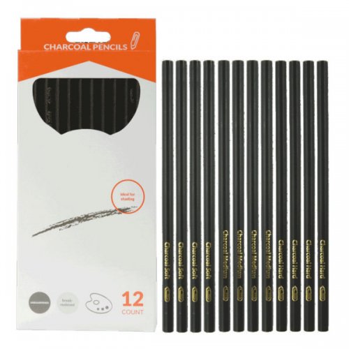 Kl22973 Charcoal Pencils - 12 Count