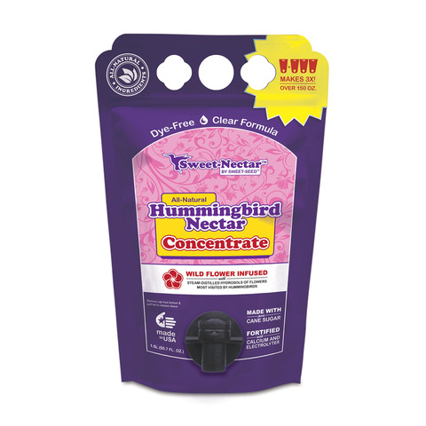 B-hcon-m-4 1.5 Litre Hummingbird Nectar Concentrate In Eco-fresh Pouch - Set Of 4