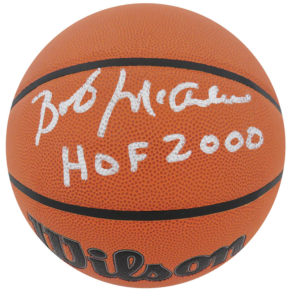 MCABSK200 Bob McAdoo Signed Wilson Indoor & Outdoor NBA Basketball with HOF 2000 Inscription