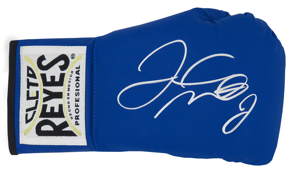 MAYGLV515 Floyd Mayweather Jr. Signed Cleto Reyes Blue Boxing Glove