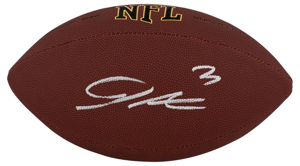 ADDFTB310 Jordan Addison Signed Wilson Super Grip NFL Football - Full Size